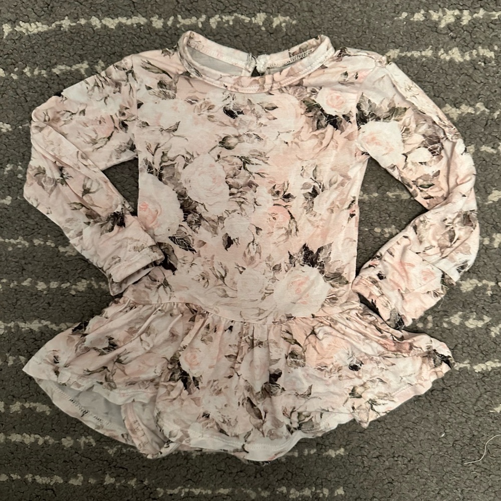 Little bum bums bamboo twirl skirt bodysuit 3-6 months